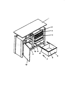 Unit Parts Diagram and Parts List for 706655151  Craftsman Workbench