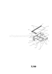 2 Drawer Workbench Diagram and Parts List for 706655251  Craftsman Workbench