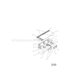 2 Drawer Workbench Diagram and Parts List for 706655280  Craftsman Workbench