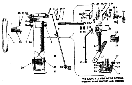Main Frame Diagram and Parts List for 91757569  Craftsman Lawn Tractor