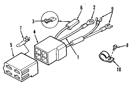 Wiring Harness Diagram and Parts List for 73911054C  Craftsman Engine