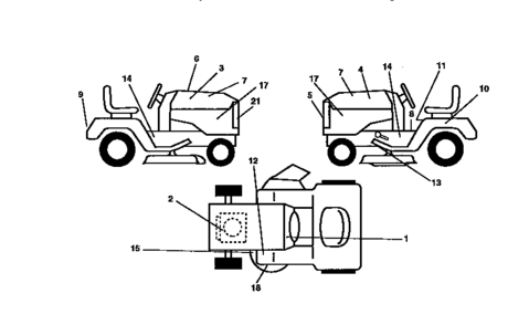 Part Location Diagram of 273511 Craftsman Engine decal