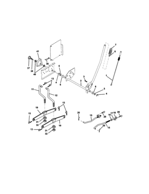 Lift Assembly Diagram and Parts List for 917272432  Craftsman Lawn Tractor