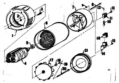Alternator Diagram and Parts List for 580321840  Craftsman Engine