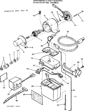 Replacement Parts Diagram and Parts List for 14388912  Craftsman Lawn Mower