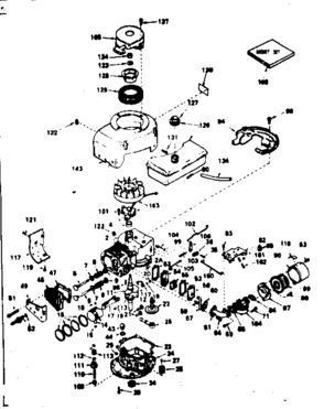 Part Location Diagram of 65054B Craftsman Governor bracket