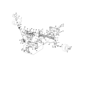 Steering Diagram and Parts List for 917276906  Craftsman Lawn Tractor