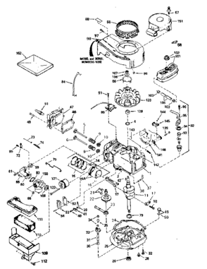 Engine Diagram and Parts List for 143381012  Craftsman Engine