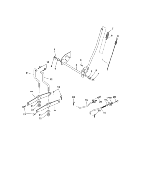 Lift Diagram and Parts List for 917274822  Craftsman Lawn Tractor