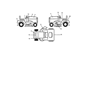 Decals Diagram and Parts List for 917270660  Craftsman Lawn Tractor