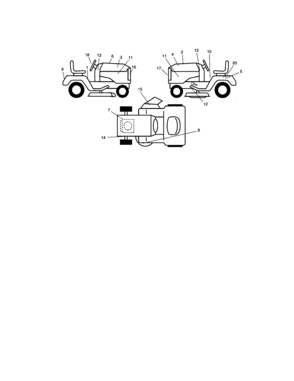 Decals Diagram and Parts List for 917273750  Craftsman Lawn Tractor