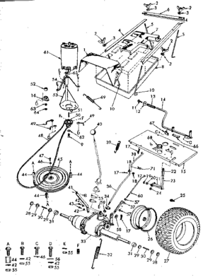 Motor And Final Drive Diagram and Parts List for 91725790  Craftsman Lawn Tractor