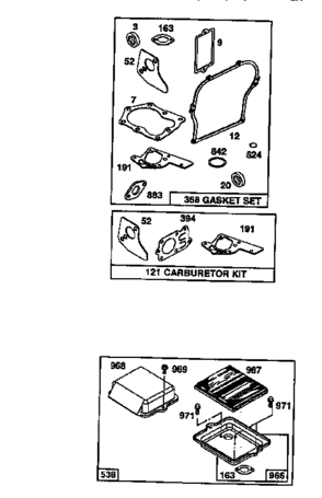 Engine 135212-0219-01 (71/500) Diagram and Parts List for 500135212-0219-01  Craftsman Engine