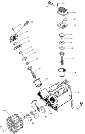 Default 2 Diagram and Parts List for 919-72633 Type 0 Craftsman Compressor