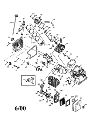 Part Location Diagram of 36740A Tecumseh Control Bracket Incl. 19A, 210 & 211