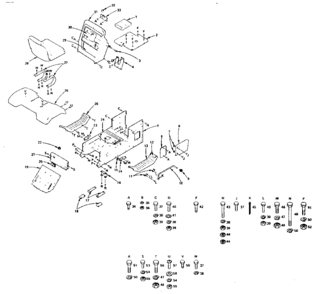 Chassis, Fender & Dashboard Diagram and Parts List for 91725141  Craftsman Lawn Tractor