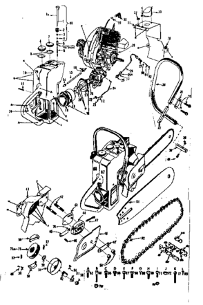 Part Location Diagram of 600PA43 Craftsman Fuel tank