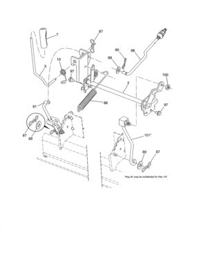 Lift Diagram and Parts List for 917992311  Craftsman Lawn Tractor