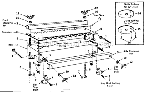 Unit Parts Diagram and Parts List for 7202576  Craftsman Router
