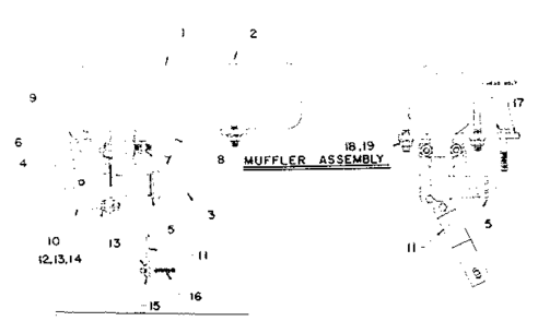 Muffler Assembly Diagram and Parts List for 58056042  Craftsman Engine