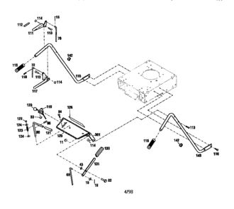 Handlebar/console Assembly Diagram and Parts List for 987889000  Craftsman Lawn Mower