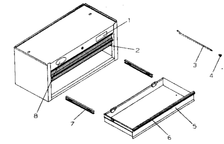 Cabinet Parts Diagram and Parts List for 706596891  Craftsman Tool Stand & Cart