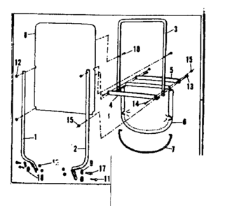 Main Frame Diagram and Parts List for 53682560  Craftsman Snow Blower