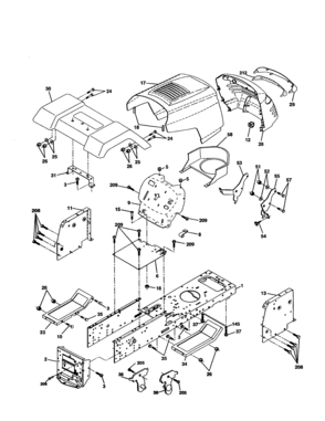Chassis And Enclosures Diagram and Parts List for 917277021  Craftsman Lawn Tractor