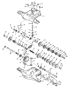 Part Location Diagram of 784337A Craftsman Fork rod