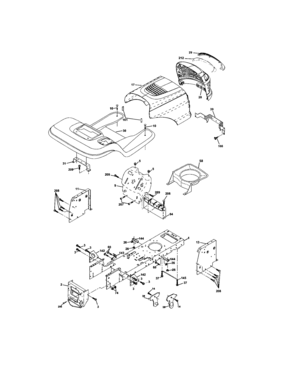 Chassis And Enclosures Diagram and Parts List for 917272660  Craftsman Lawn Tractor