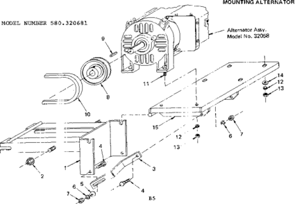 Unit Parts Diagram and Parts List for 580320681  Craftsman Engine