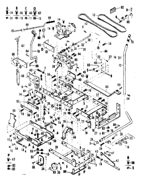 Main Frame Diagram and Parts List for 842240722  Craftsman Snow Blower