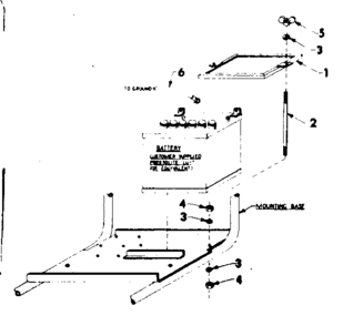 Battery Mounting Assembly Diagram and Parts List for 580320841  Craftsman Engine