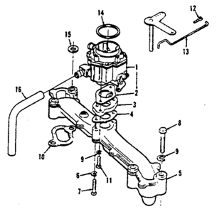 Part Location Diagram of 154-2666 Craftsman Manifold