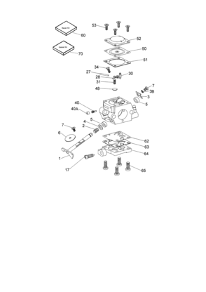 Part Location Diagram of 640347A Tecumseh Carburetor