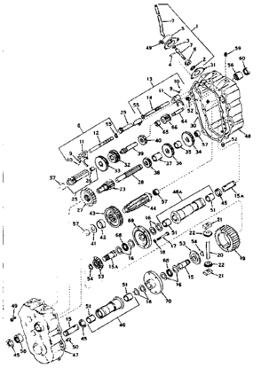 Transaxle Assembly Diagram and Parts List for 1318570  Craftsman Lawn Mower