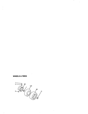 Wheels And Tires Diagram and Parts List for 917271014  Craftsman Lawn Tractor