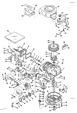 Basic Engine Diagram and Parts List for 14313300  Craftsman Engine