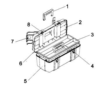 Hand Box Diagram and Parts List for 706593201  Craftsman Tool Stand & Cart