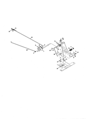 Brake Pedal & Rod Diagram and Parts List for 247203692  Craftsman Engine