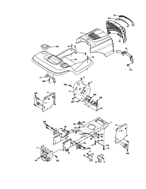 Chassis And Enclosures Diagram and Parts List for 917276760  Craftsman Lawn Tractor