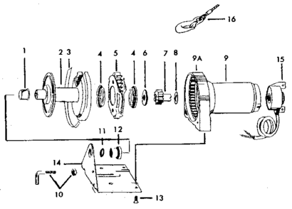 Part Location Diagram of 1504 Craftsman Winch cover