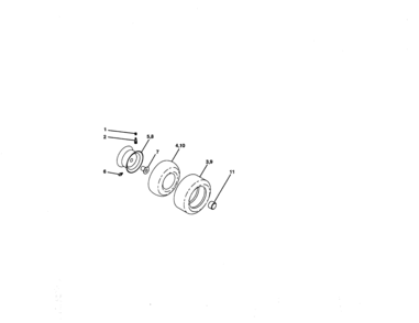 Wheels And Tires Diagram and Parts List for 917270762  Craftsman Lawn Tractor