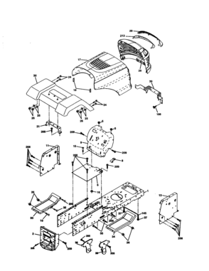 Chassis And Enclosures Diagram and Parts List for 917277152  Craftsman Lawn Tractor