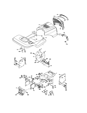 Chassis And Enclosures Diagram and Parts List for 917277422  Craftsman Lawn Tractor