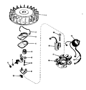 Magneto (phelon F-3220m3) Diagram and Parts List for 143102200  Craftsman Engine