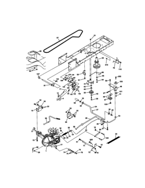 Ground Drive Diagram and Parts List for 917271823  Craftsman Lawn Tractor