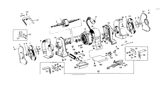 Unit Parts Diagram and Parts List for 39719590  Craftsman Grinder