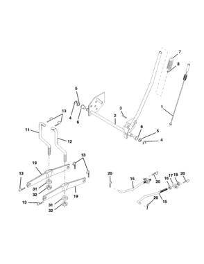 Mower Lift Diagram and Parts List for 917277011  Craftsman Lawn Tractor