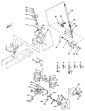Part Location Diagram of 124034X Craftsman Steering Sector Gear